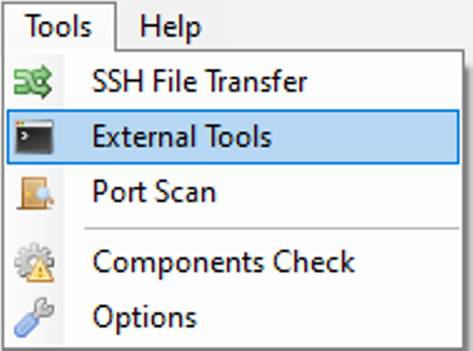 Open external tools